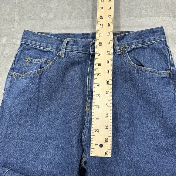 Berne Jeans Mens 30x33 Blue Slightly Tapered Medium‎ Wash Denim Workwear Pockets - Picture 4 of 7